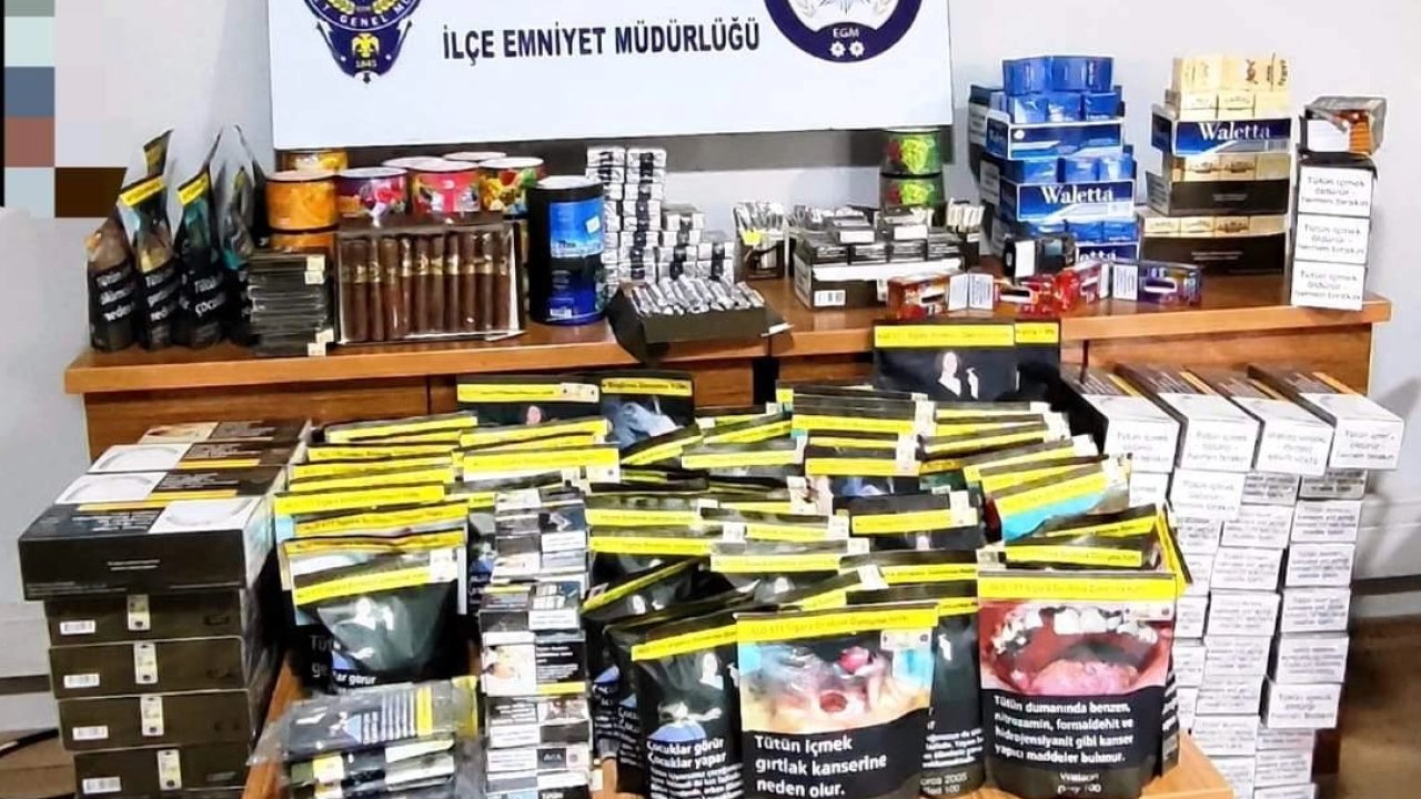 Bursa Mudanya'da kaçak tütün operasyonu