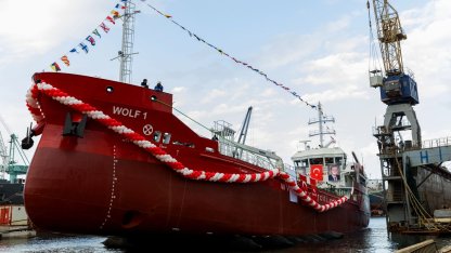 İlk sıfır emisyonlu tanker "WOLF 1" denize indirildi