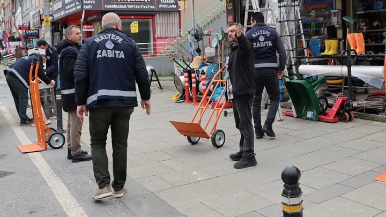 İstanbul Maltepe Belediyesi’nden kaldırım işgallerine müdahale