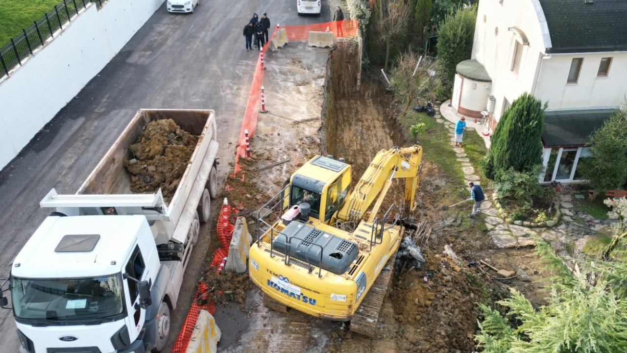 İzmit'te Tüysüzler’e yeni istinat duvarı