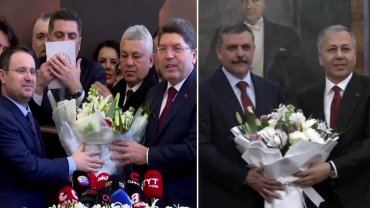 O bakanlıklarda devir teslim yapıldı