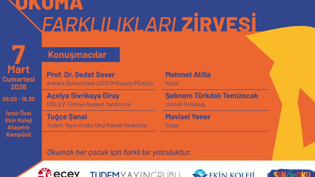 Okuma Farklılıkları Zirvesi 7 Mart’ta İzmir’de gerçekleşiyor