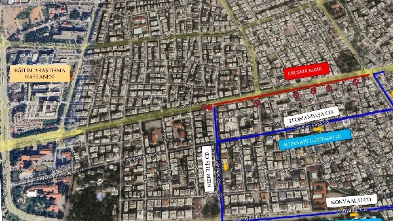 Antalya’da 100. yıl bulvarı yenileniyor