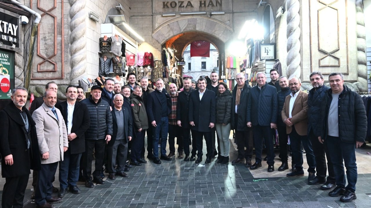 BTSO yönetimi Tarihi Çarşı ve Hanlar’da esnafla buluştu