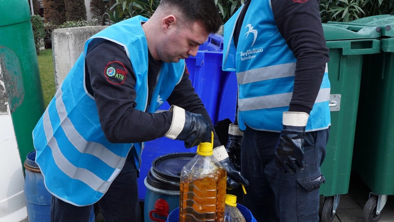 İstanbul Beylikdüzü'nde atık yağlar hediye çekine dönüşüyor