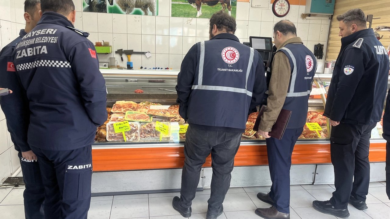 Kayseri zabıtasından kasaplara yakın takip