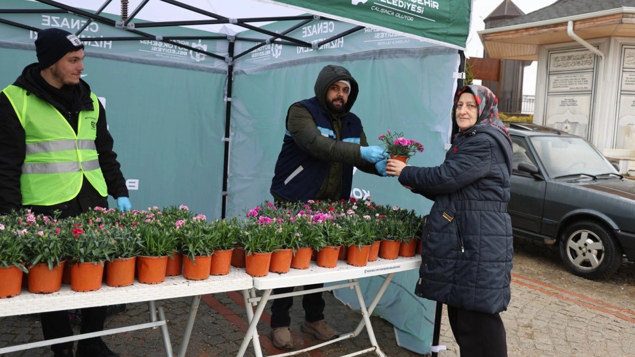 Kocaeli Büyükşehir'den ücretsiz binlerce çiçek