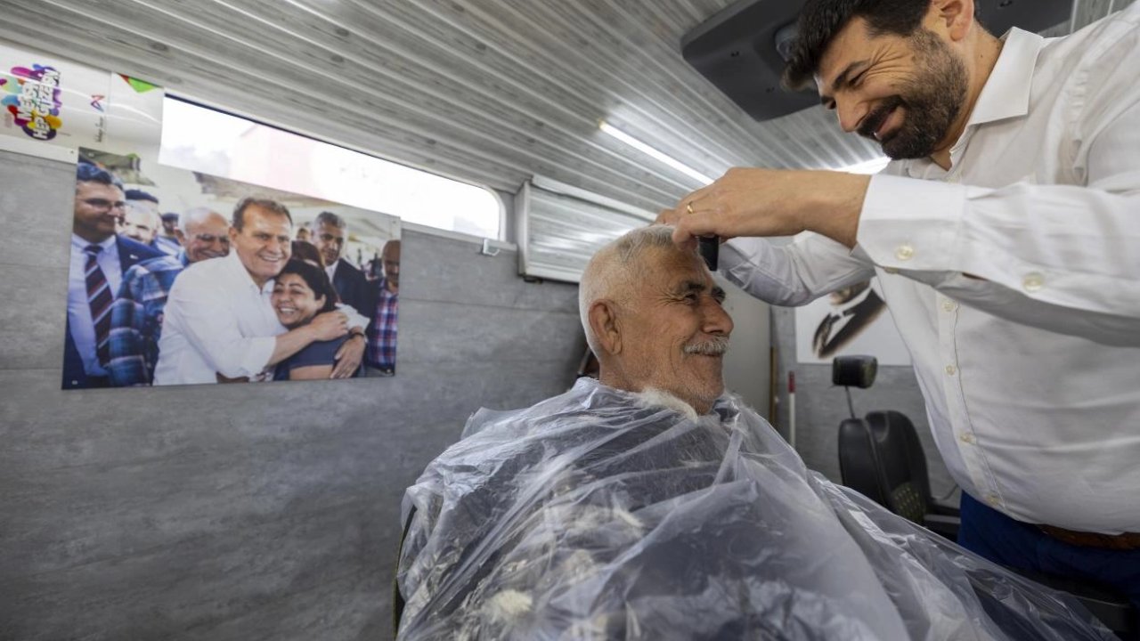 Mersin'de bayram öncesi mobil kuaför hizmeti