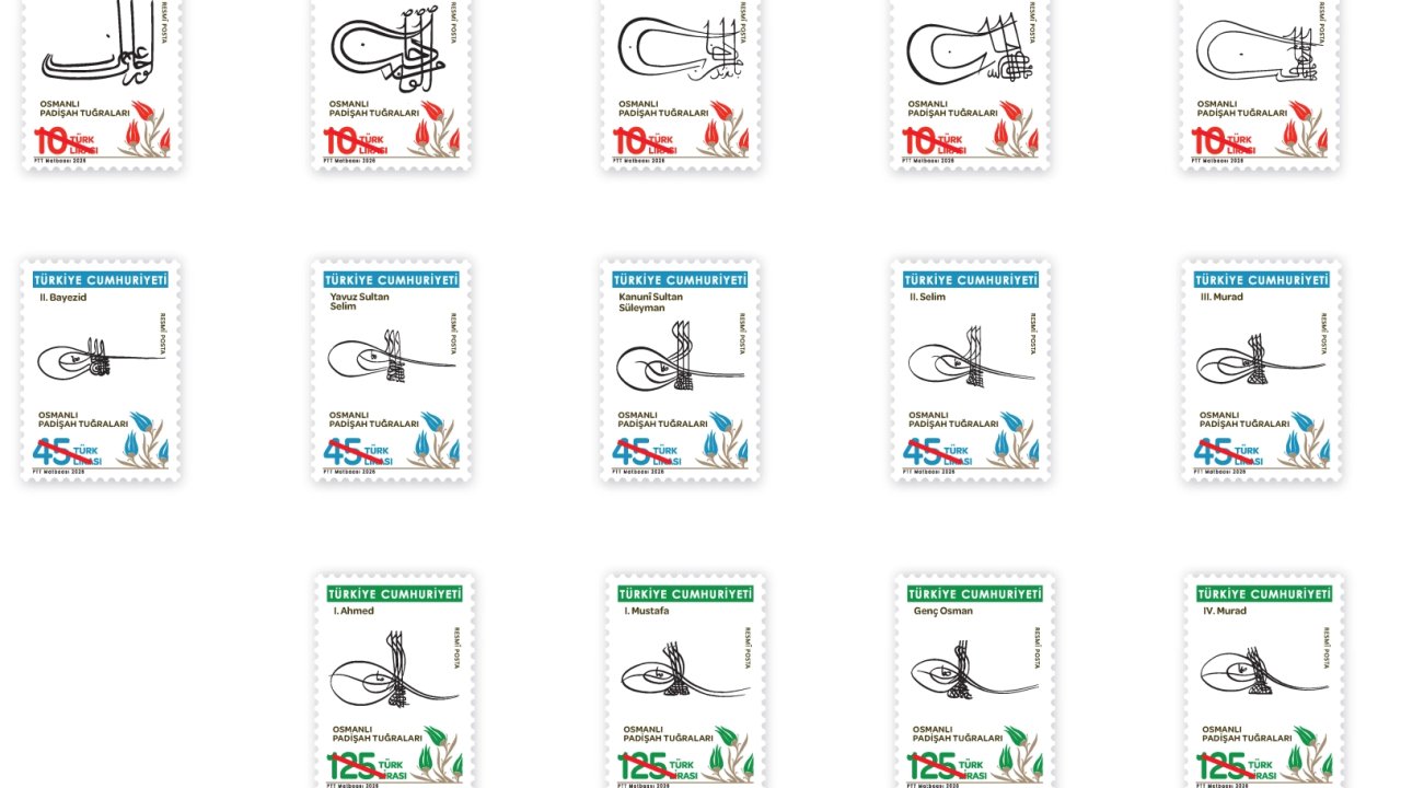 PTT'den 'Osmanlı Padişah Tuğraları'