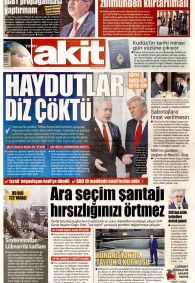 Yeni Akit Gazetesi Gazete Manşeti