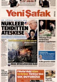 Yeni Şafak Gazetesi Gazete Manşeti