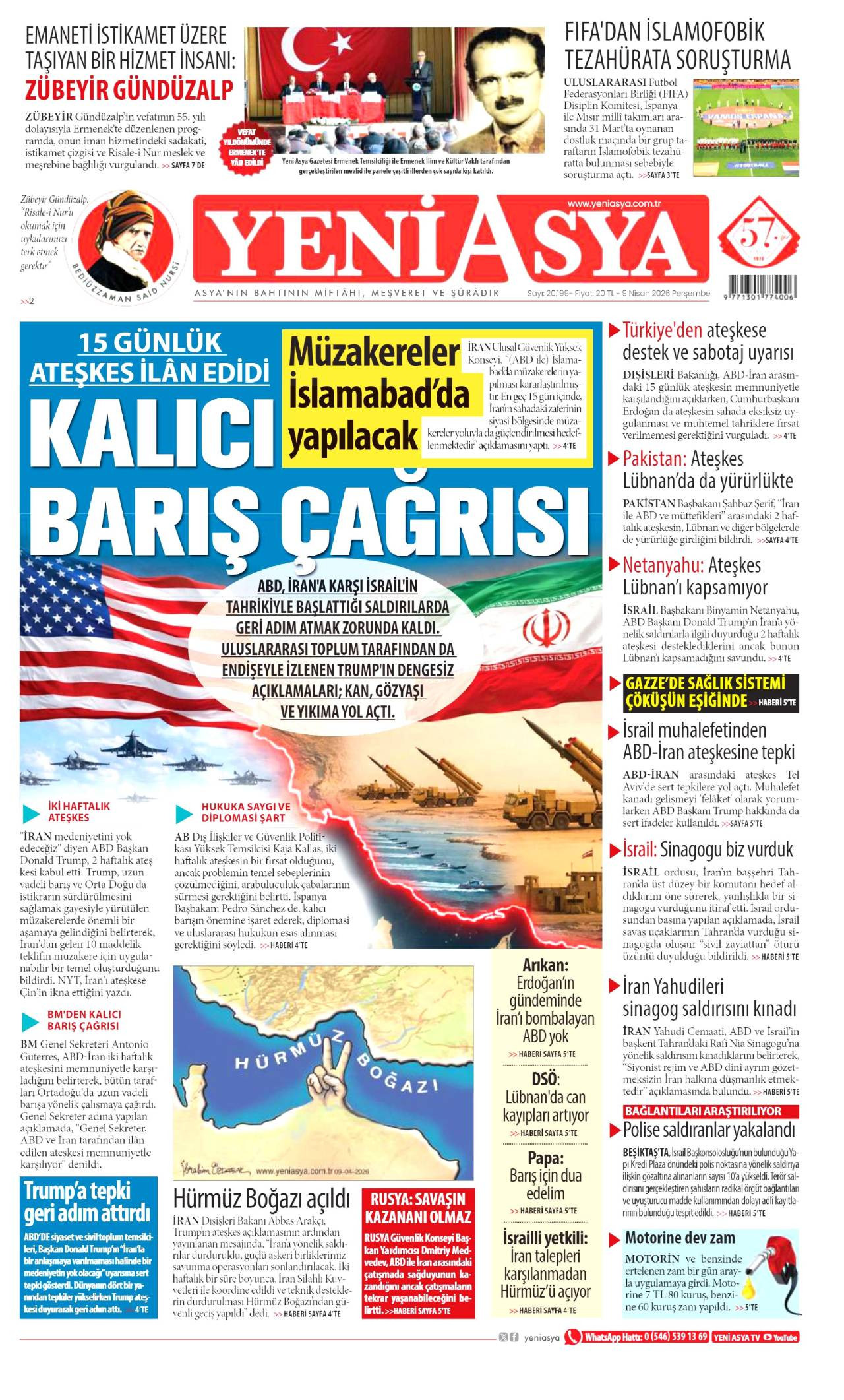 Yeni Asya Gazetesi Gazete Manşeti